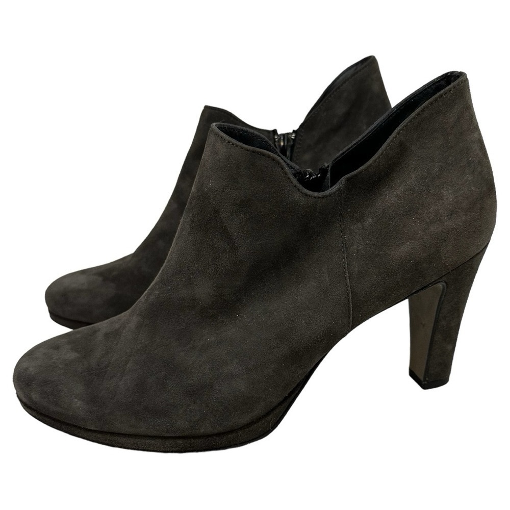 Paul Green Suede Ankle Bootie Charcoal Gray 8.5